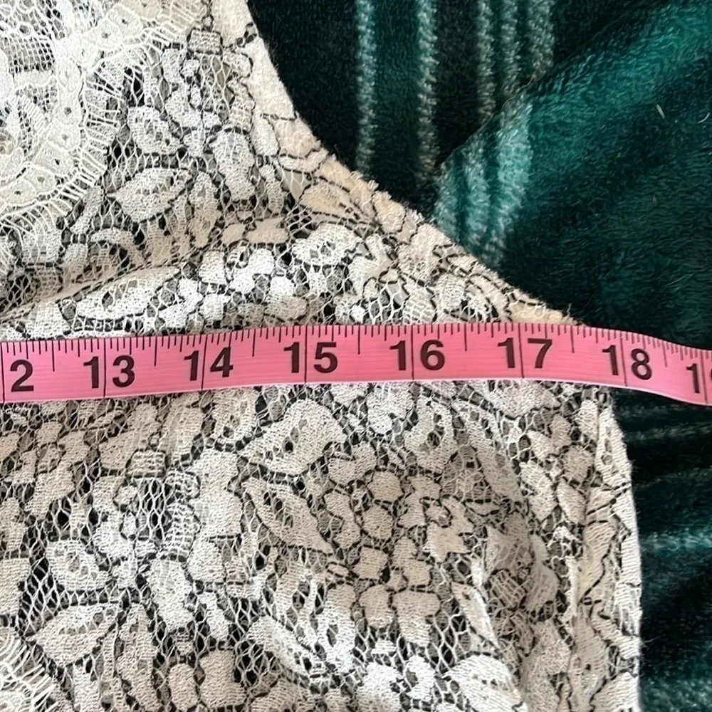 Free People Cream And Black Lace Dress Size XS EUC